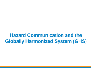 Hazard Communication and the Globally Harmonized