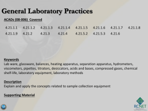 General Laboratory Practices