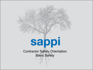 Contractor Orientation - Sappi/Warren Release Papers