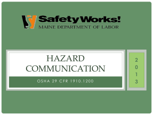 Hazard Communication Training PowerPoint