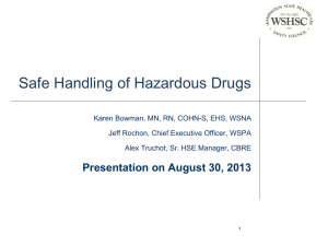 Safe Handling of Hazardous Drugs - Washington State Healthcare