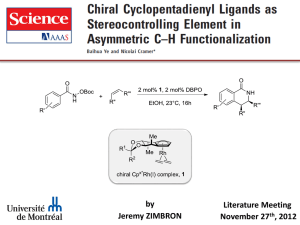 Designing chiral Cp ligand