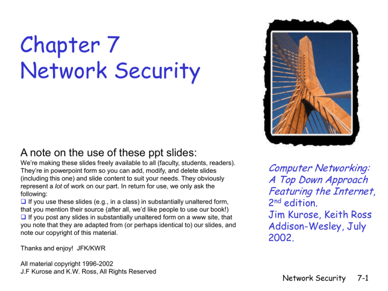 Chapter 7: Network Security