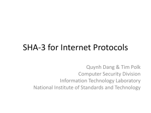 SHA-3 for Internet Security