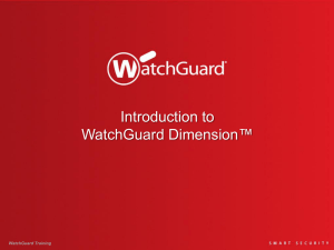 Introduction to WatchGuard Dimension v1.0