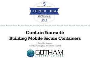 Contain Yourself: Building Secure Containers for Mobile Devices