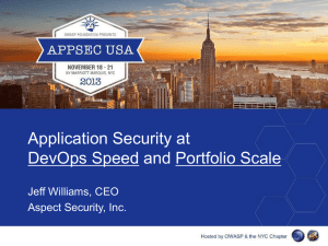 AppSec at DevOps Speed and Portfolio Scale