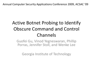 Active Botnet Probing to Identify Obscure Command and