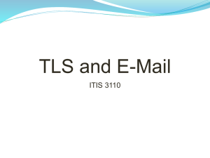 TLS and E-Mail - Personal Web Pages