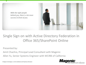 Office 365 Single Sign on with ADFS