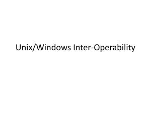 Unix/Windows Operability