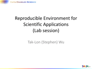 Reproducible Environment for Scientific Applications