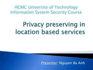 Privacy preserving in location based services