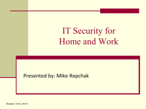 IT Security for Work and Home - Office of Research
