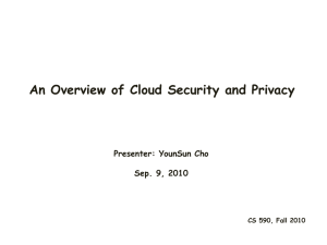 Security and Privacy in Cloud Computing