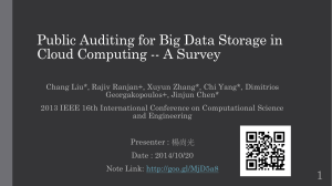 Public Auditing for Big Data Storage in Cloud Computing