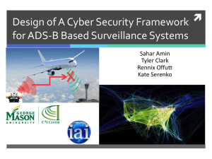 Cyber Security of an ADS-B System - Center for Air Transportation