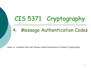 CIS 5371 Cryptography