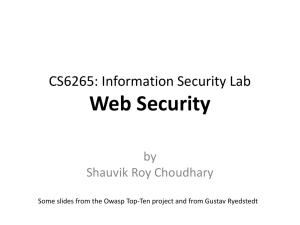 CS6265: Information Security Lab Web Security