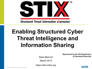 STIX Overview – NYC ISSA Threat Intel Event – Mar 2013