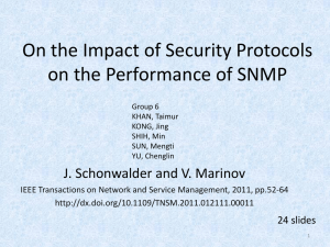 On the Impact of Security Protocols on the Performance of SNMP