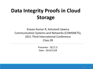 Data Integrity Proofs in Cloud Storage