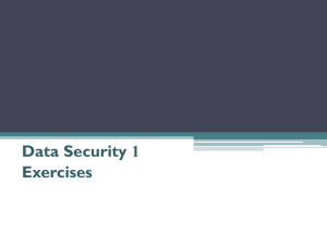 Unit 18 – Data Security 1 – Model Answers