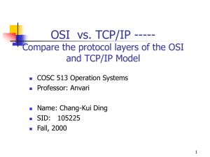 Comparison and Contrast between the OSI and TCP/IP