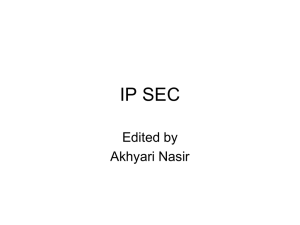 IP SEC - Tatiuc.edu.my