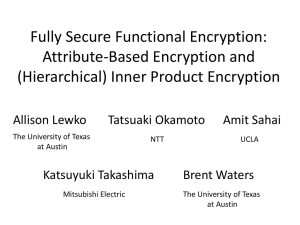 Fully Secure Functional Encryption: Attribute
