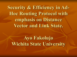 Security & Efficiency in Ad-Hoc Routing Protocol with emphasis on