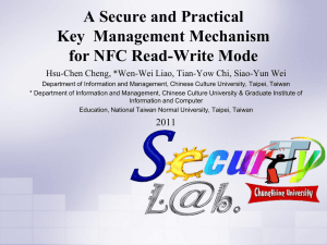 NFC key management mechanism(NKMM)