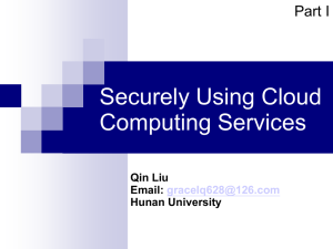 Cloud - Trusted Computing Institute, CSU