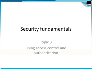 Using access control and authentication