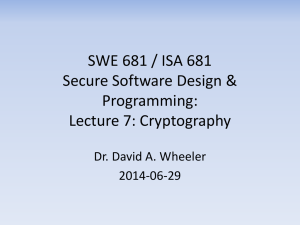 Cryptography - David A. Wheeler