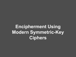 Modern symmetric key ciphers