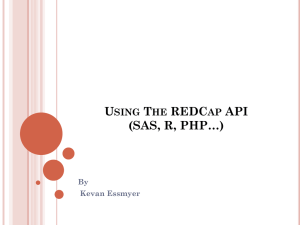 REDCap API overview