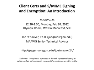 Client Certs and S/MIME Signing and Encryption: An Introduction
