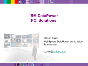 WebSphere DataPower and the PCI DSS