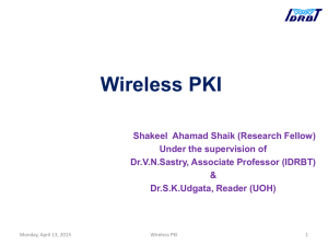 Wireless PKI - Mobile Payment Forum of India