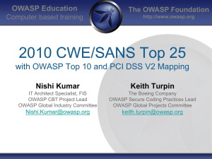 - OWASP CBT Project