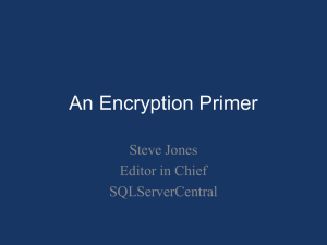 An Encryption Primer - The Voice of the DBA