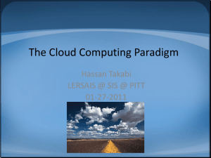 The Cloud Computing Paradigm