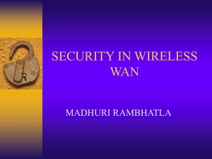 security in wireless wan - College of Engineering and Computer