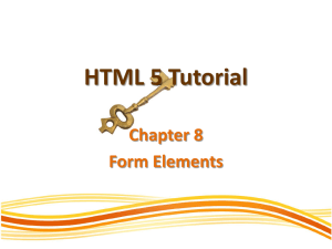 Chapter 8. Form Elements