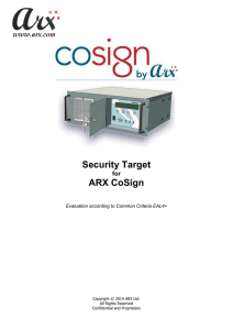 Security Target for ARX CoSign