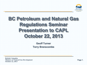 BC Petroleum and Natural Gas Regulations