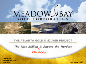 Feb 2015 - Meadow Bay Gold Corporation