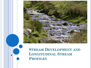 Stream Development and Longitudinal Stream Profiles