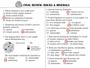 Rock Classification - Hicksville Public Schools / Homepage